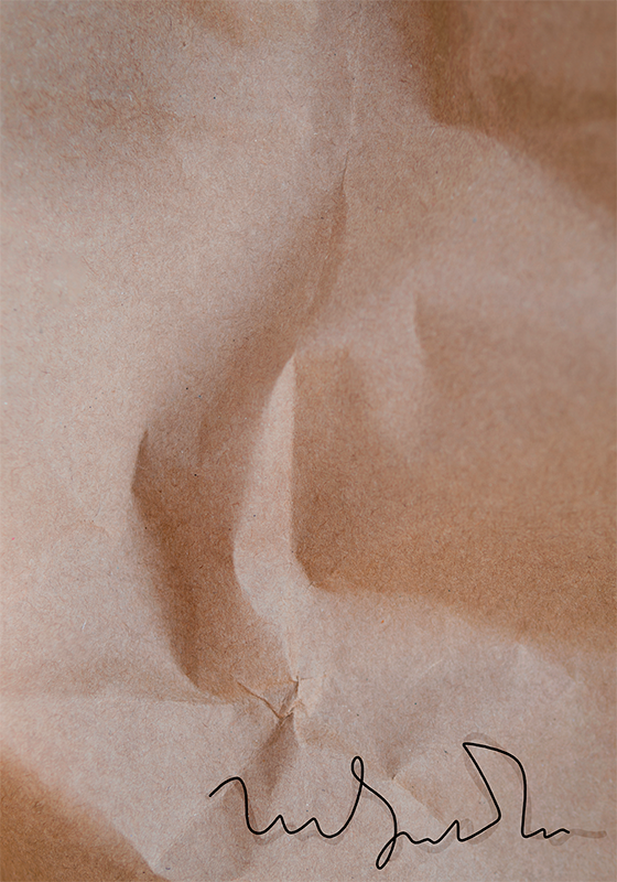 Poster abstrakt altes Papier und Unterschrift - TenStickers