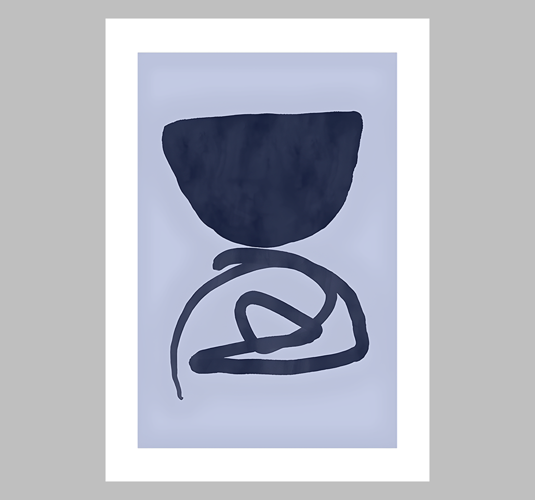 Poster abstrakte Sanduhr lila - TenStickers