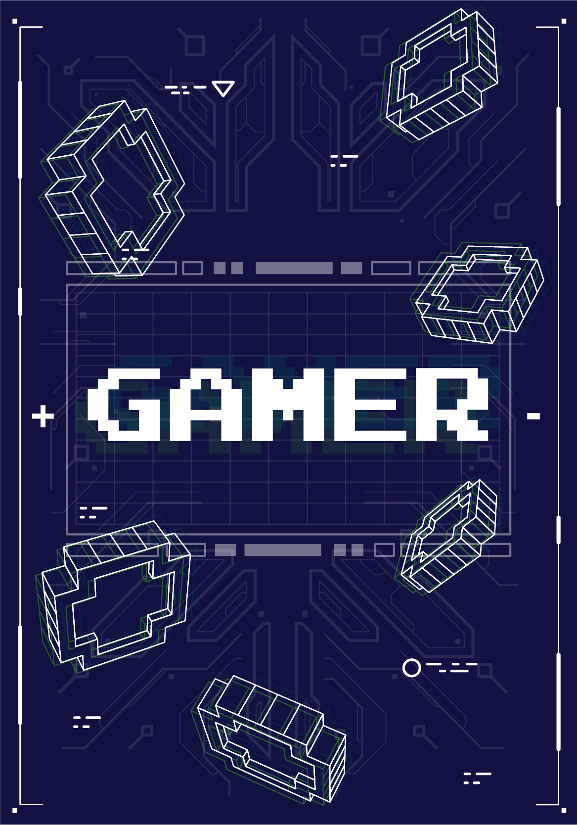 Gaming Poster retro-gamer - TenStickers