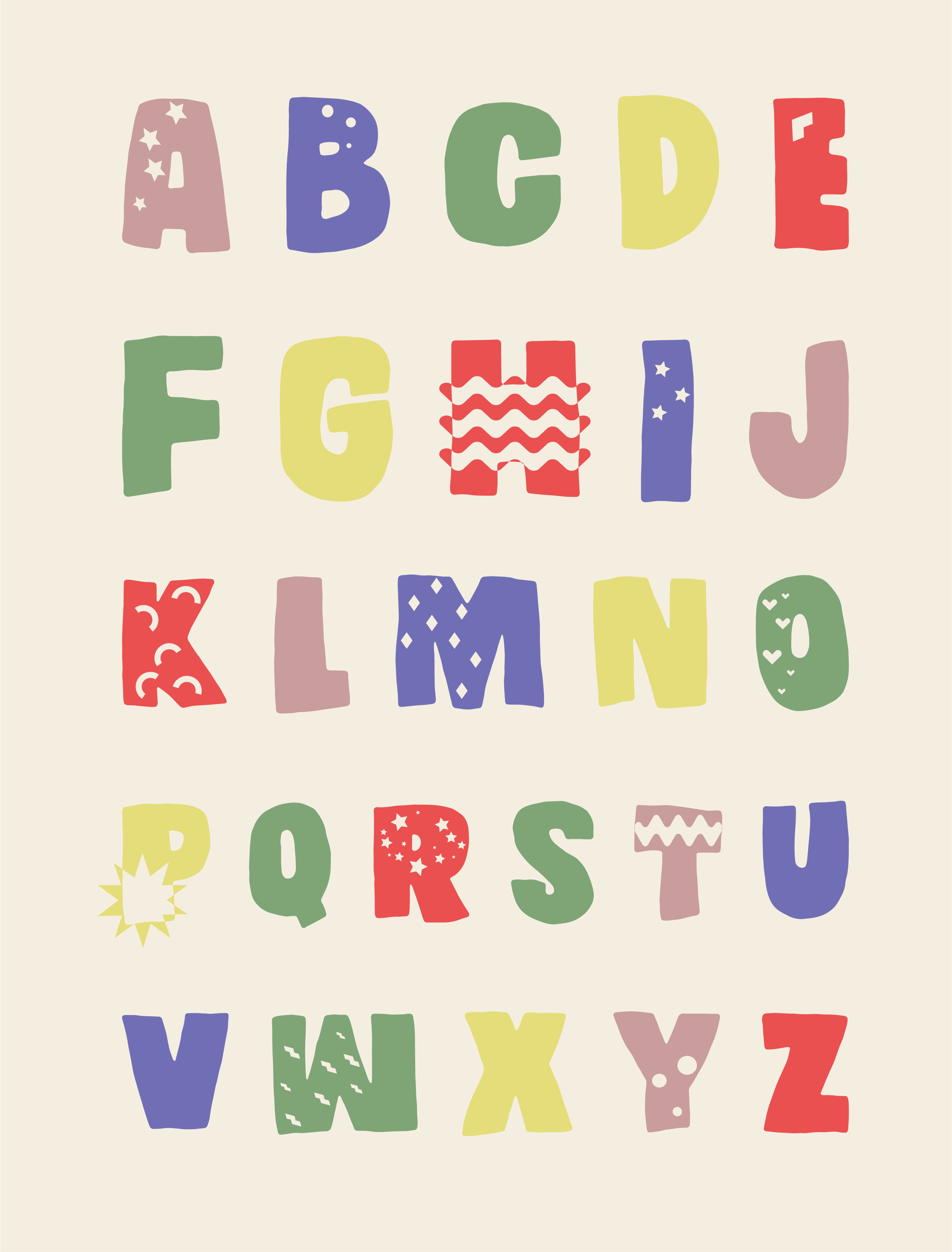 Poster Kinderzimmer Alphabet spielerisch - TenStickers