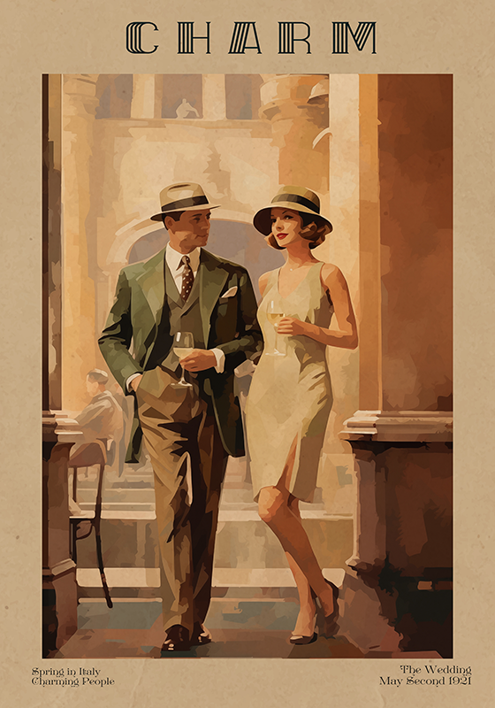 Art-déco-plakat charm magazin - TenStickers