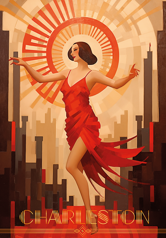 Art-Déco-Plakat charleston - TenStickers