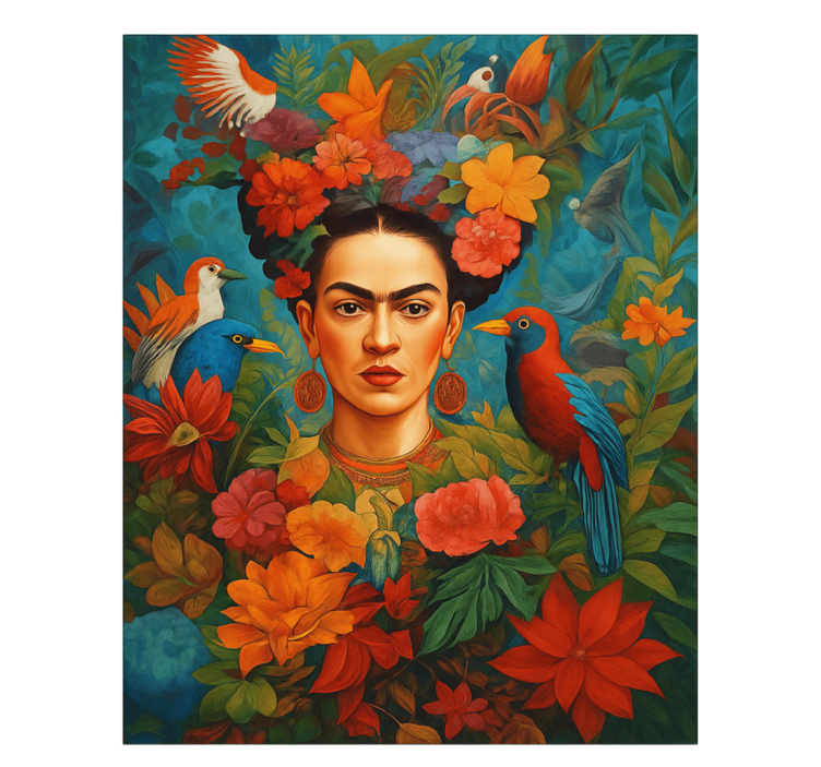 Kunst auf Leinwand frida kahlo exotische vögel - TenStickers