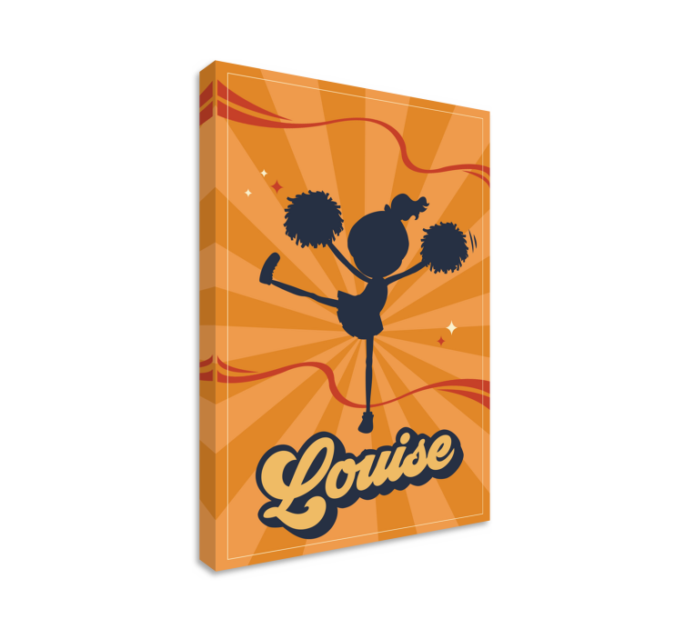 Leinwandbild fröhliche cheerleader personalisierte kunst - TenStickers