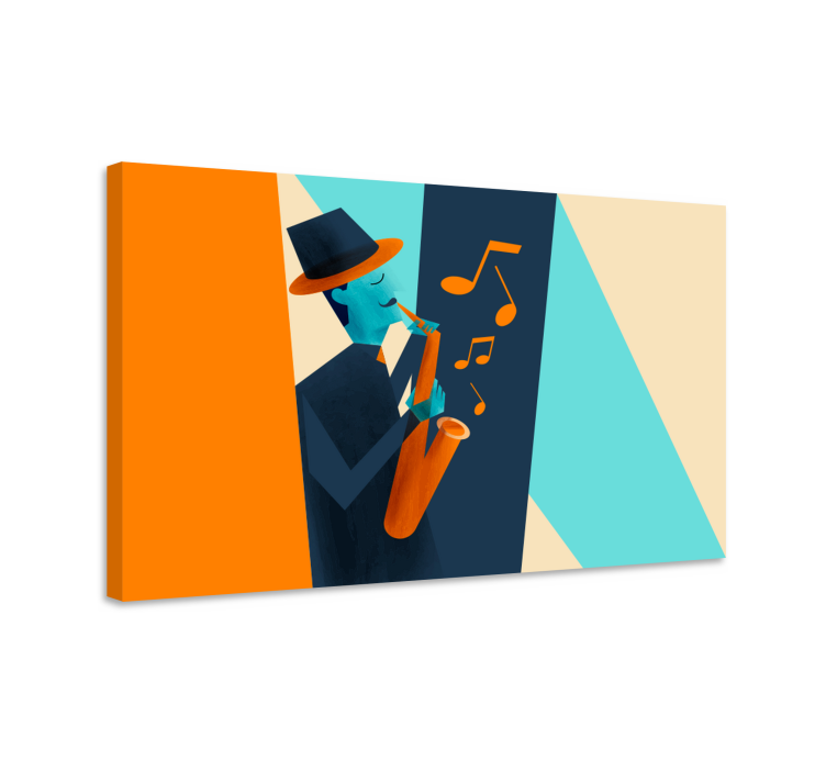 Wandbild Musik jazz-saxophonist - TenStickers