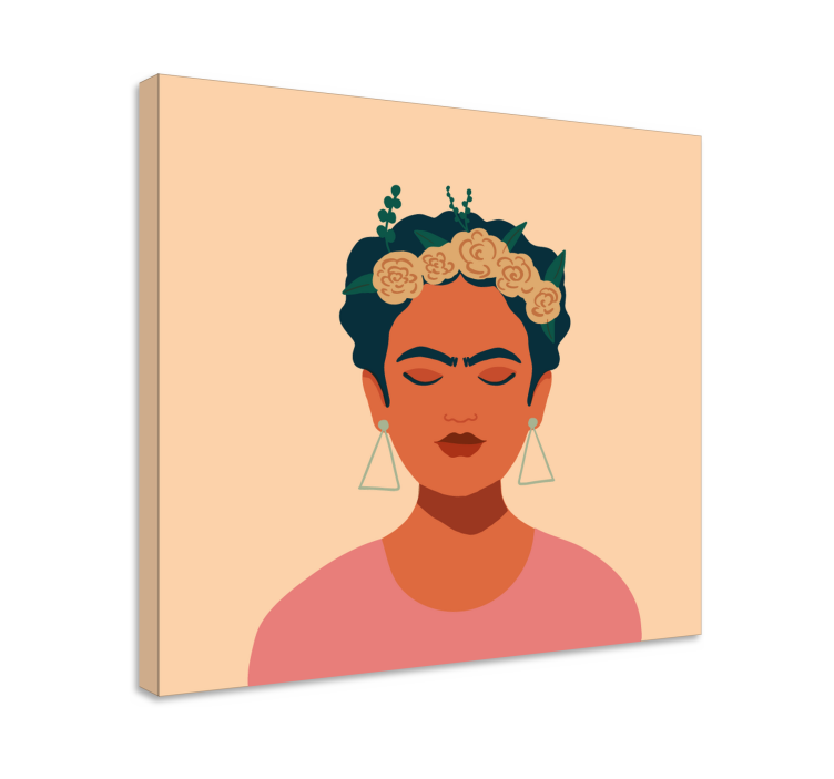 Leinwandbild im frida inspirierten porträt - TenStickers