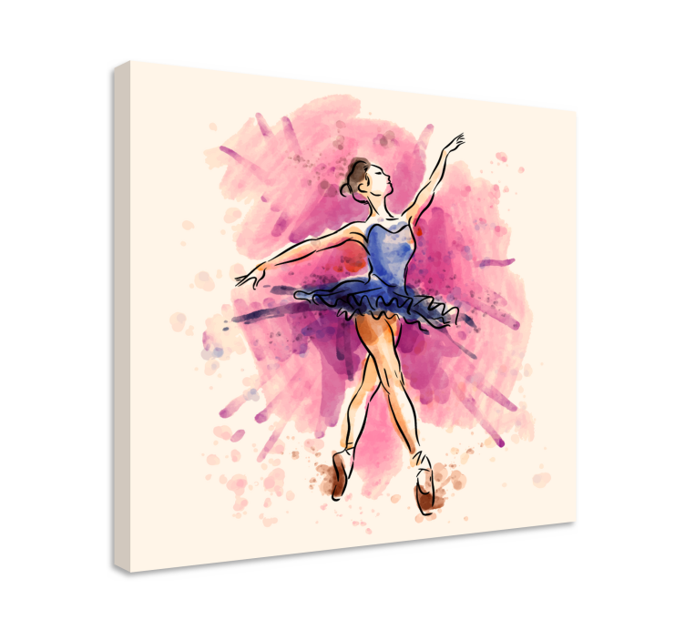 Wandbild ballerina anmutige ballettaufführung - TenStickers