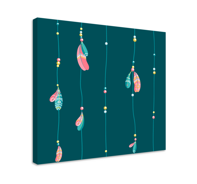 Wandbild federn im dekorativen federdesign - TenStickers