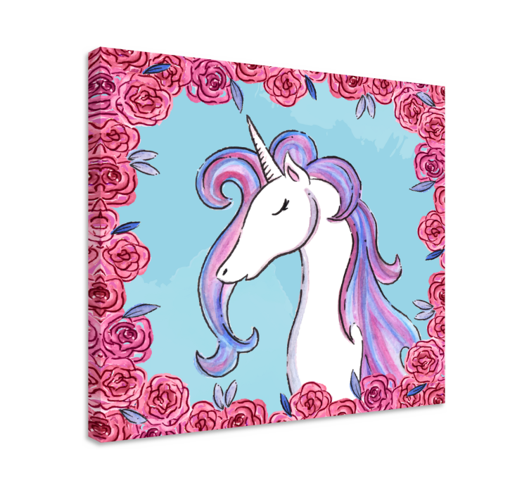 Einhorn Wandbild Unicornios tonos lila - TenStickers