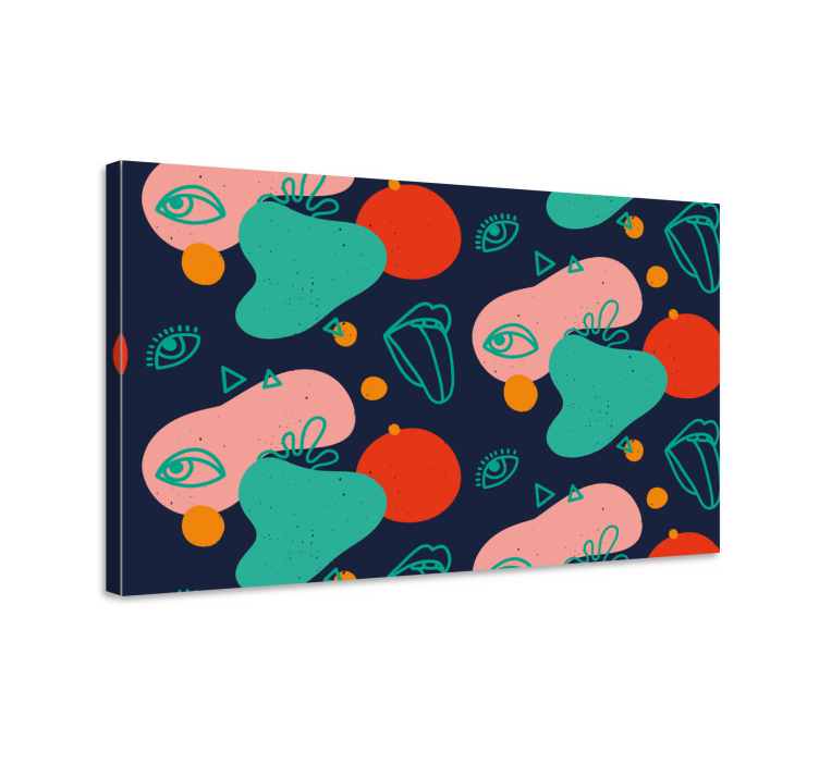 Leinwandbild abstrakt anordnung abstrakter gesichter - TenStickers