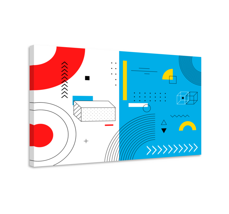 Geometrische wandbilder komposition geometrischer formen - TenStickers