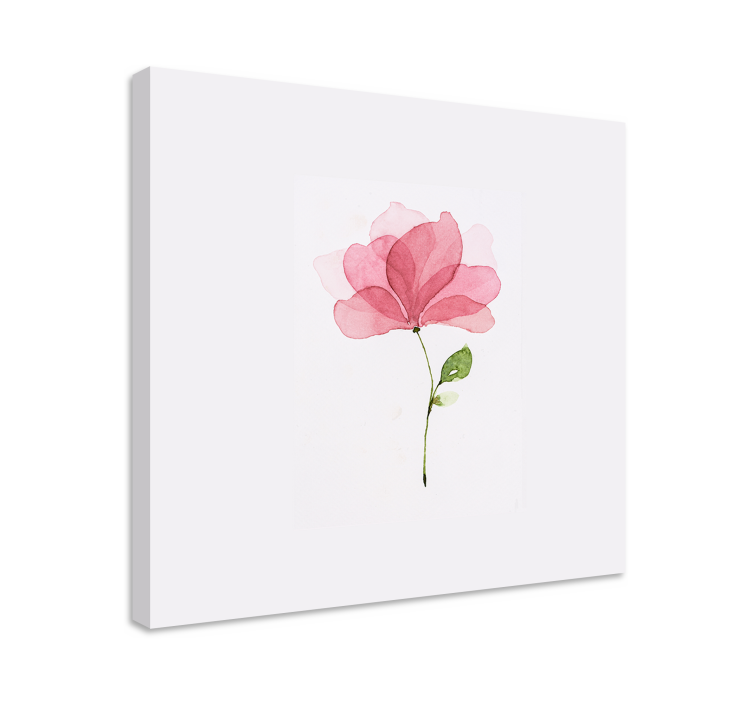 Leinwandbild zarte rosa blüte - TenStickers