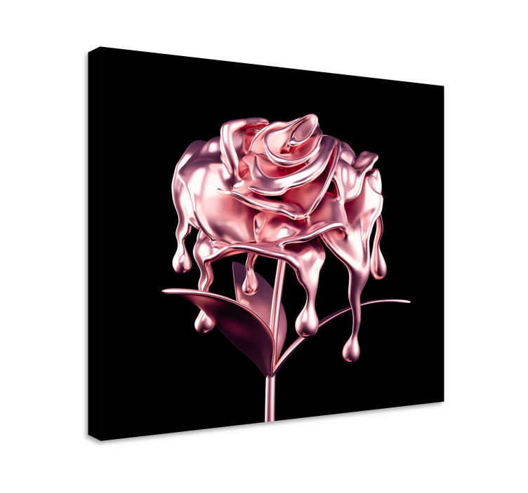 Leinwandbild schmelzende rosa rose - TenStickers