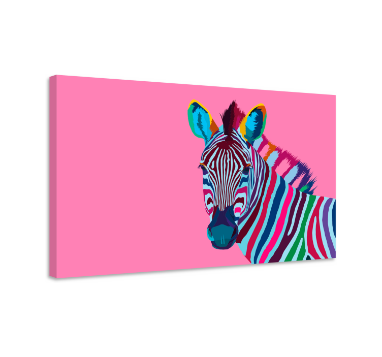 Wandbild tier lebhaftes zebra bild - TenStickers