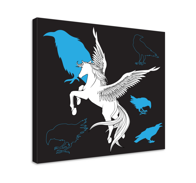 Dinosaurier wandbild mythischer pegasusflug - TenStickers