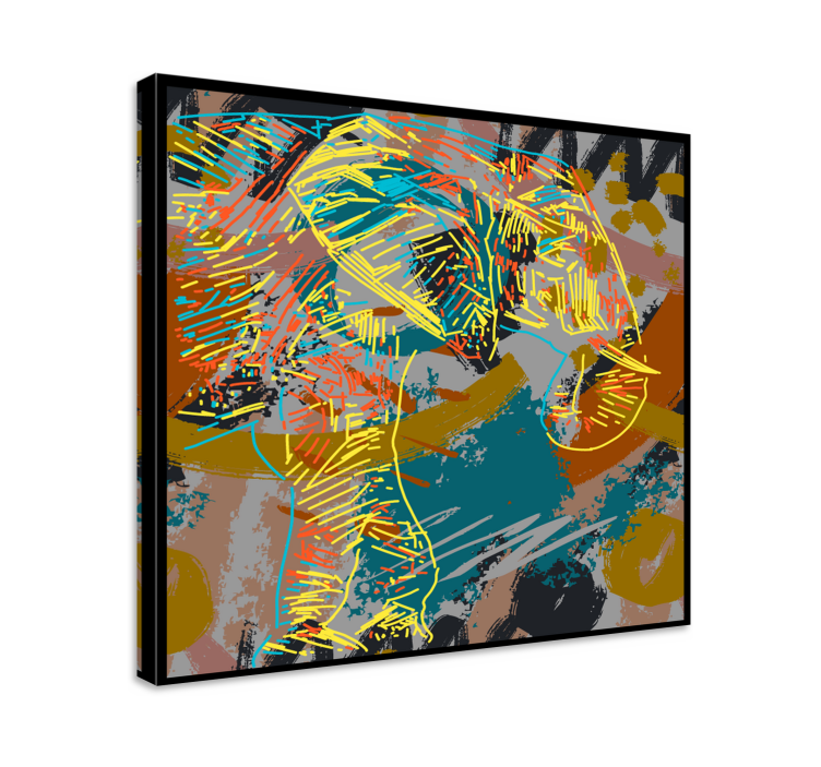 Wandbild elefant zeitgenössische elefant skizze - TenStickers