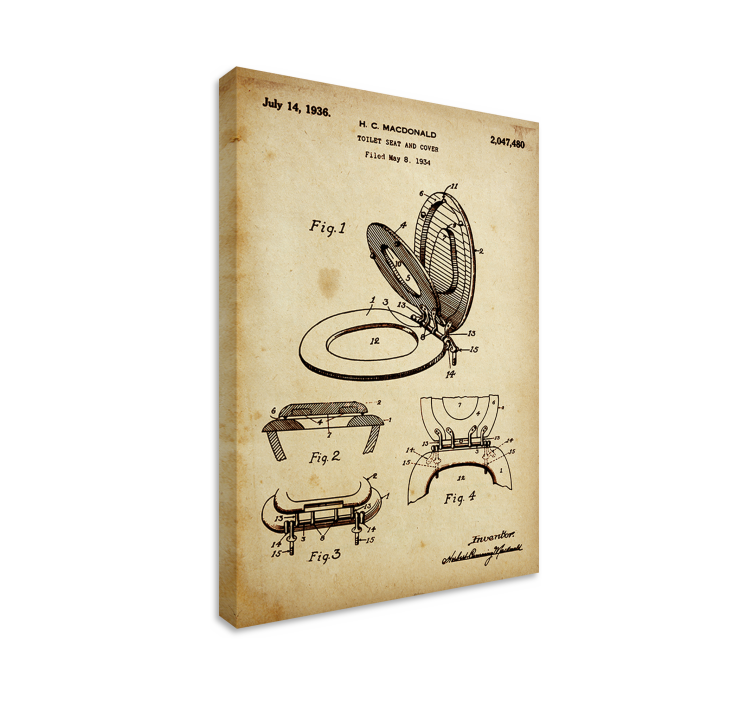 Leinwandbild Badezimmer Jahrgang - TenStickers