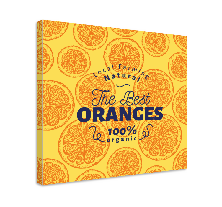 Leinwandbild obst frische orangen illustration - TenStickers