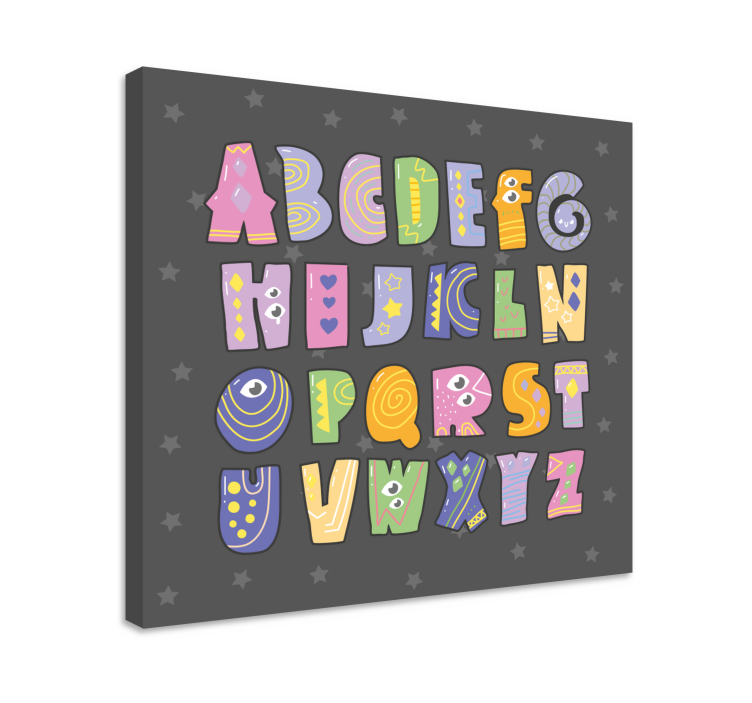 Leinwandbild verspielte buchstaben des alphabets - TenStickers