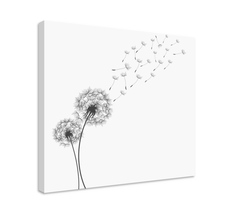 Leinwandbild pusteblumen samen im wind - TenStickers