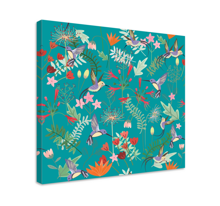 Leinwandbild blumenkolibri-freude - TenStickers