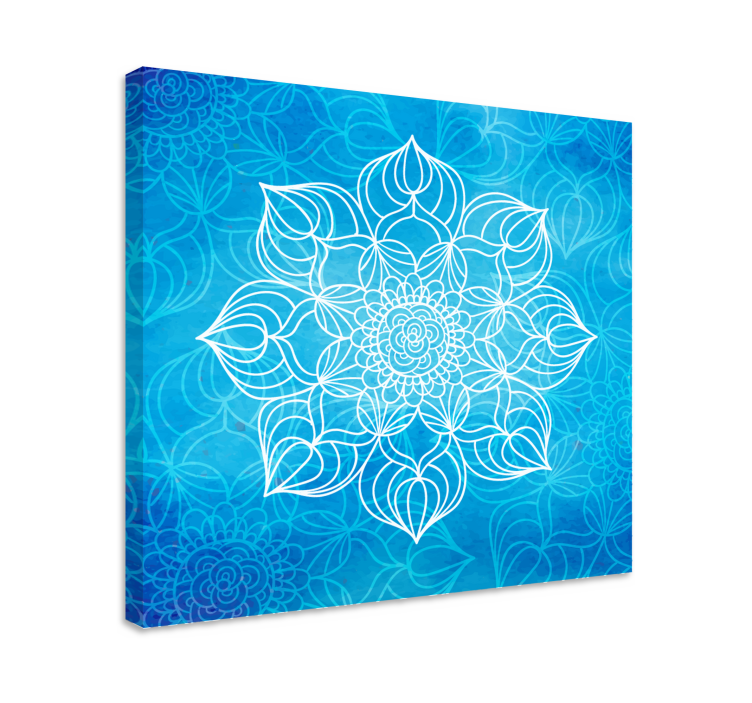 Mandala Wandbilder Blauer farbspritzer - TenStickers