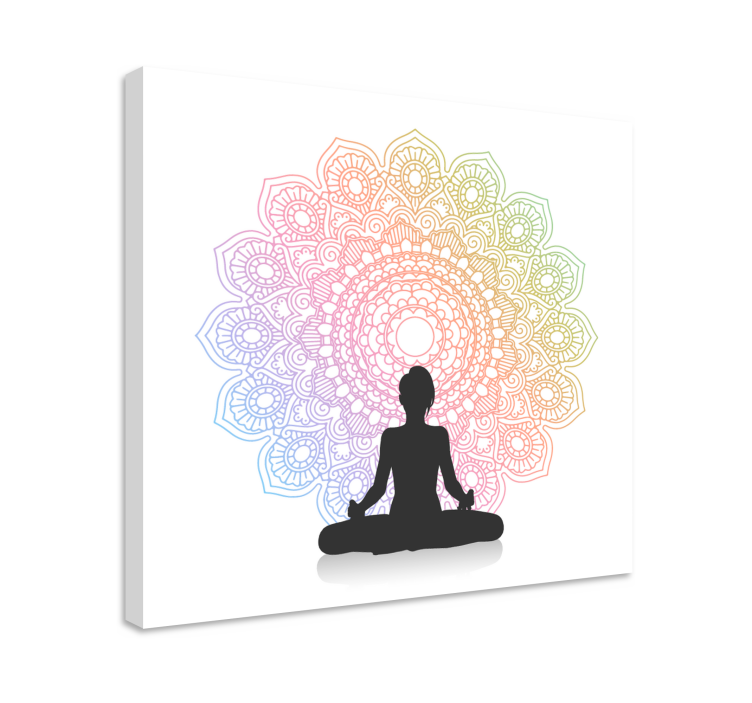 Mandala Wandbilder Regenbogen yoga - TenStickers