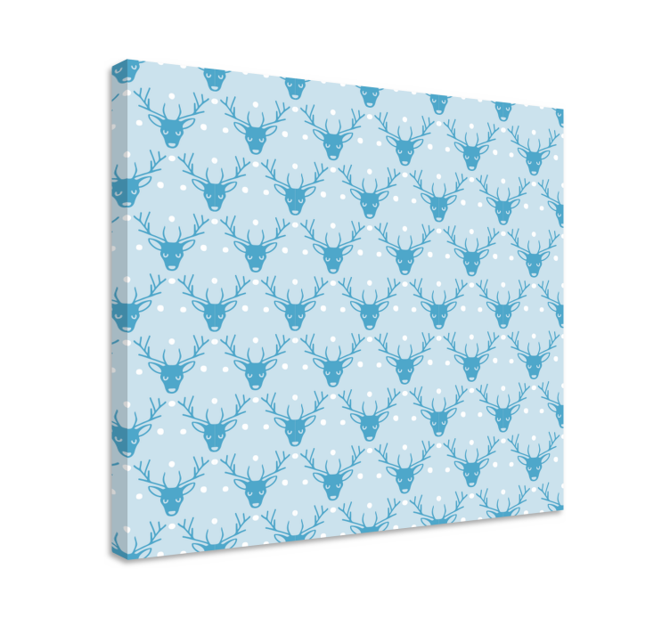 Hirsch bild leinwand mit winterhirsch muster - TenStickers