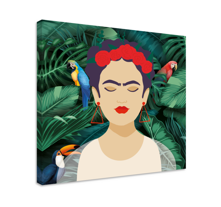 Leinwandbild im frida kahlo stil - TenStickers