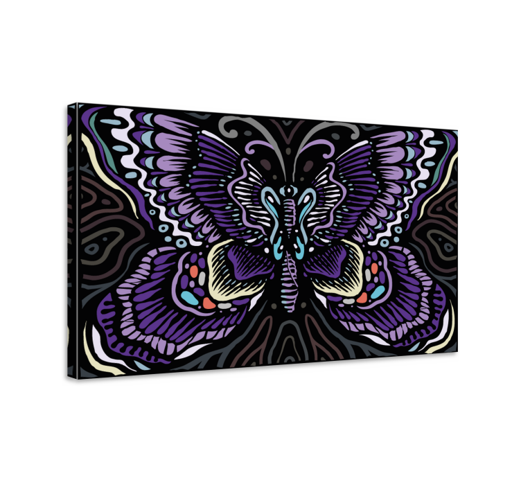 Wandbild schmetterling mit filigranem design - TenStickers