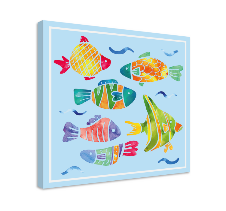 Wandbild fische bunte wasserwelt - TenStickers