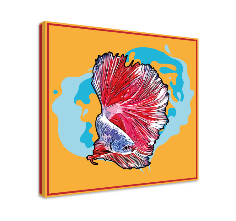 Wandbild fische in lebhaften betta-farben - TenStickers