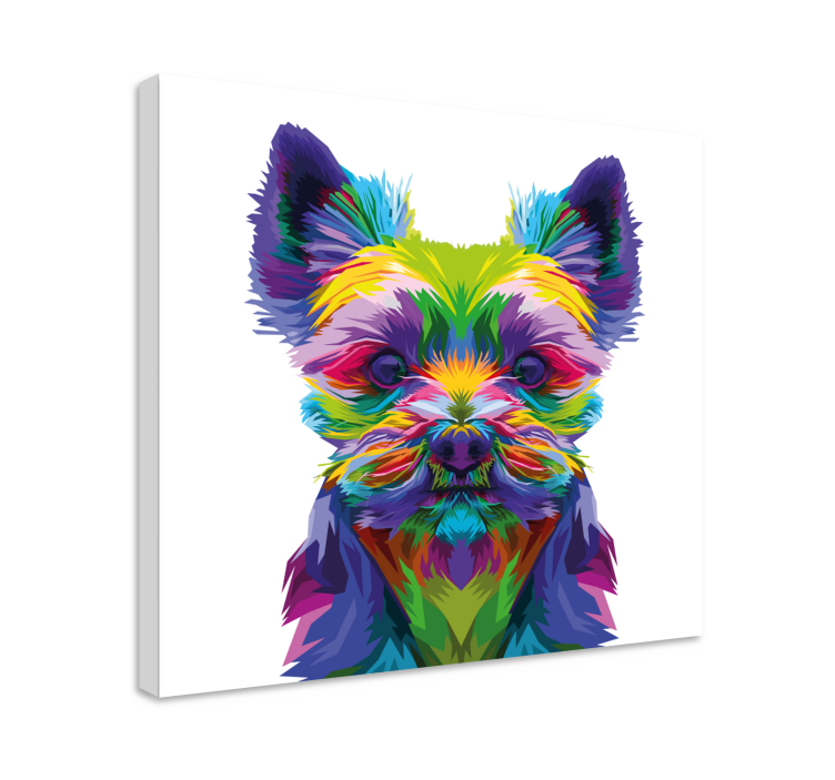 Wandbilder hunde lebendige hundead illustration - TenStickers