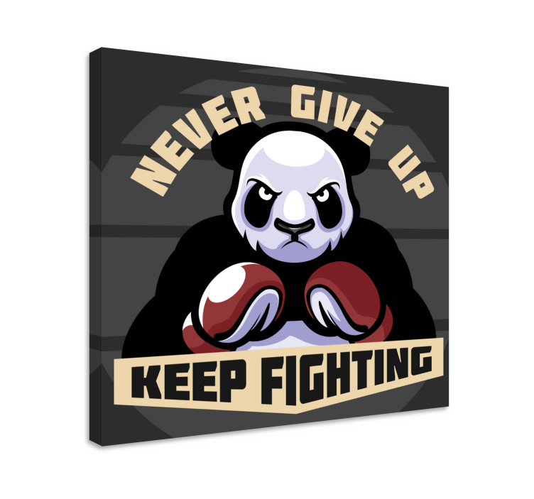 Wandbild Tier panda boxen motivation - TenStickers