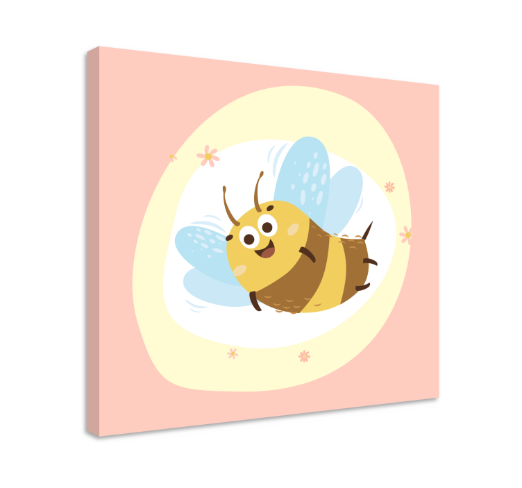 Wandbild tier fröhliche bienenfigur - TenStickers