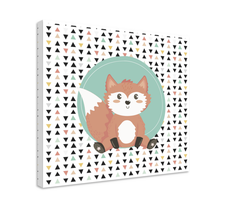 Wandbild tier süßer fuchs charakter - TenStickers