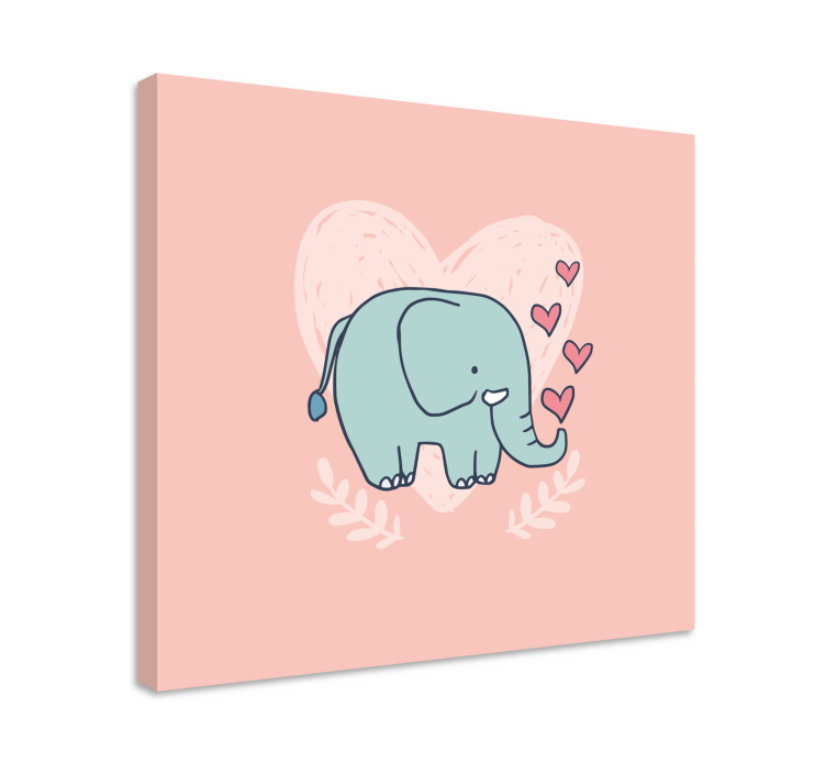 Wandbild elefant süße elefantenliebe - TenStickers