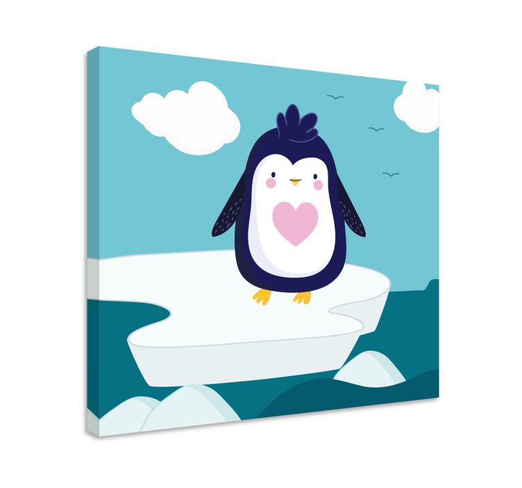 3d leinwandbild niedlicher pinguin charakter - TenStickers