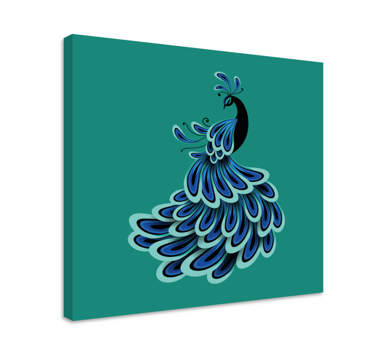 3d leinwandbild elegantes pfauendesign - TenStickers