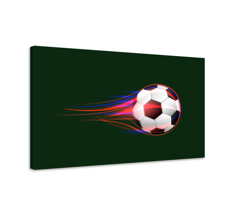 Leinwandbild Sport dynamischer fußball - TenStickers