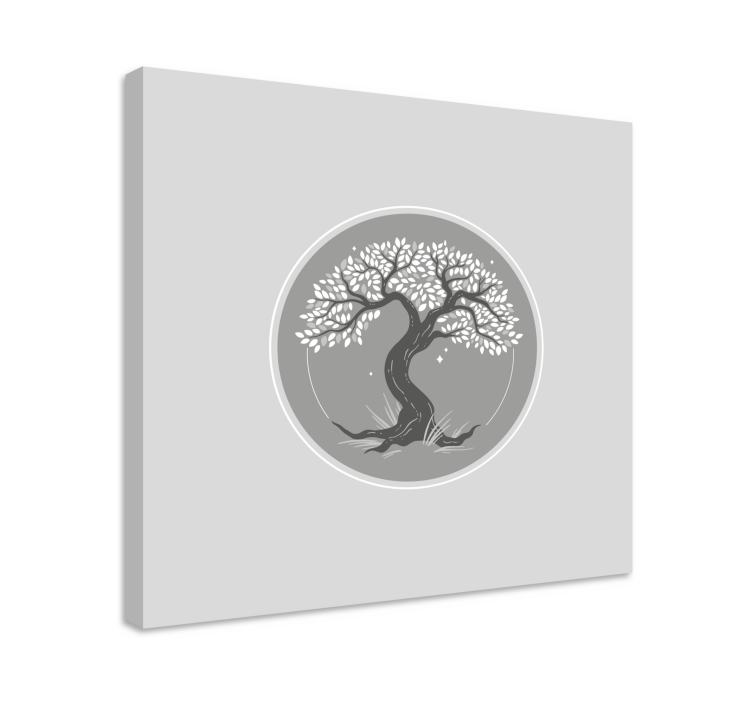 Wandbild Baum stilisierte baumsilhouette - TenStickers