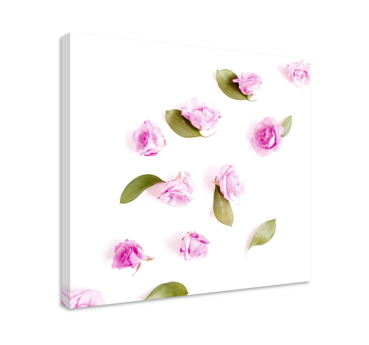 Leinwandbild zarte rosa Rosen - TenStickers