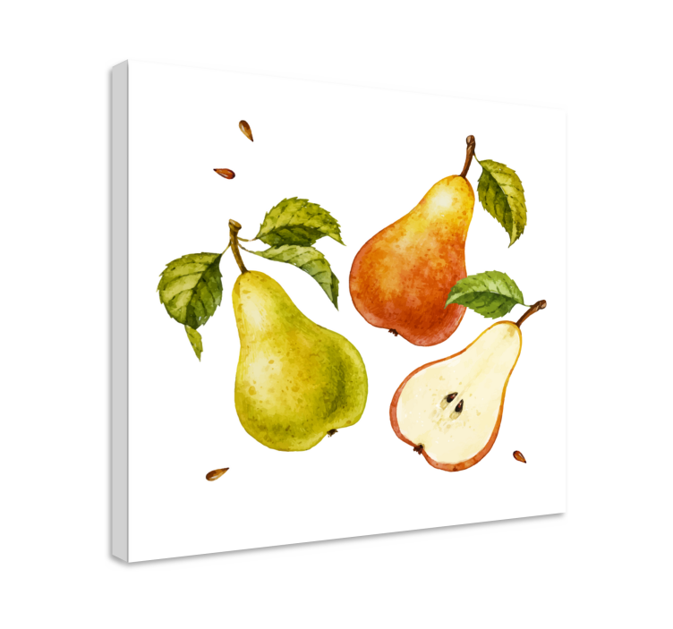 Leinwandbild Obst frisches birnentrio - TenStickers