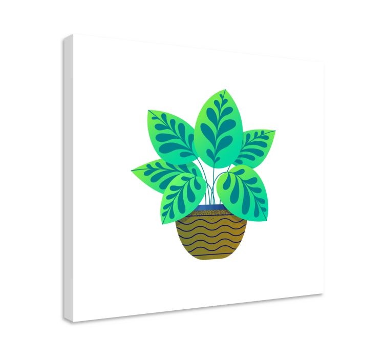 Leinwandbild üppiges grünes laub - TenStickers