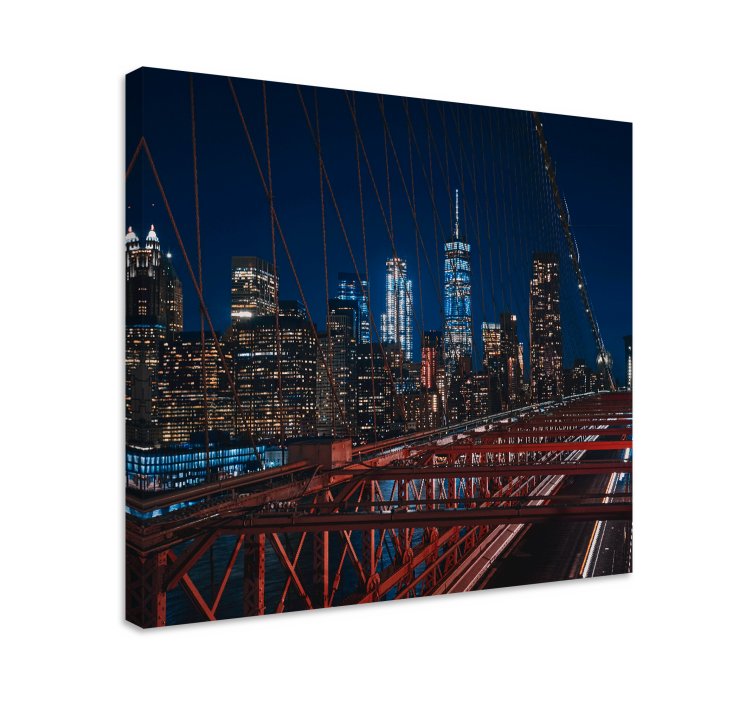 Leinwandbild brooklyn bridge aussicht - TenStickers