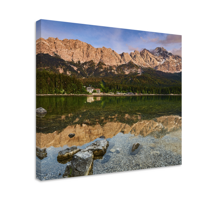 Wandbilder landschaft bergspiegel am see - TenStickers
