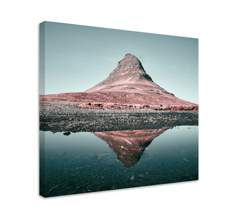 Wandbilder landschaft kirkjufell bergreflexion - TenStickers