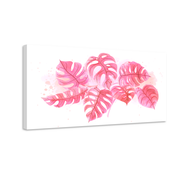 Leinwandbild monstera blatt arrangement - TenStickers