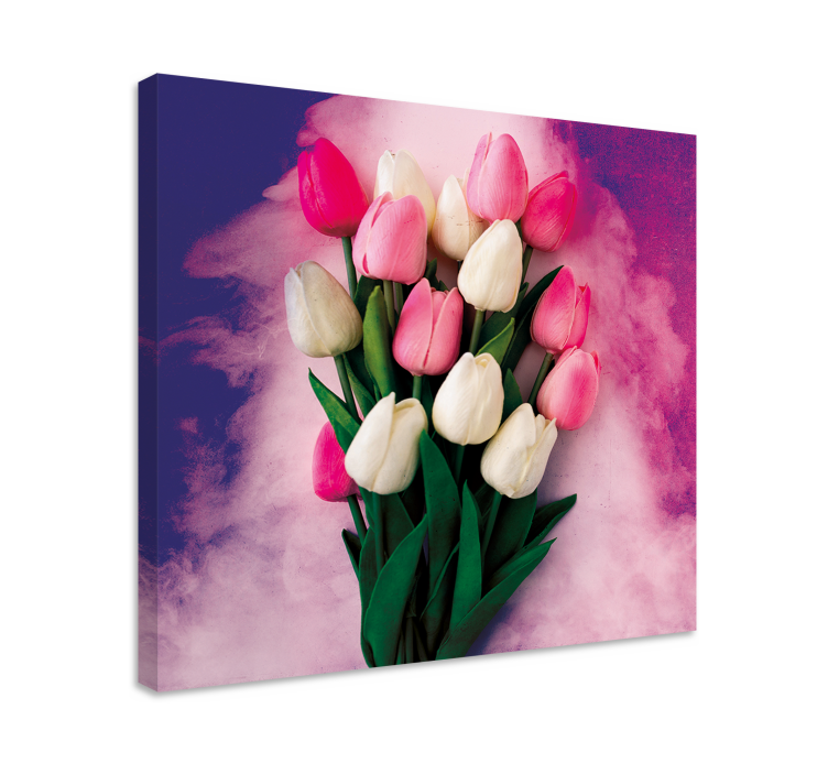 Leinwandbild Blume Bunte tulpen - TenStickers