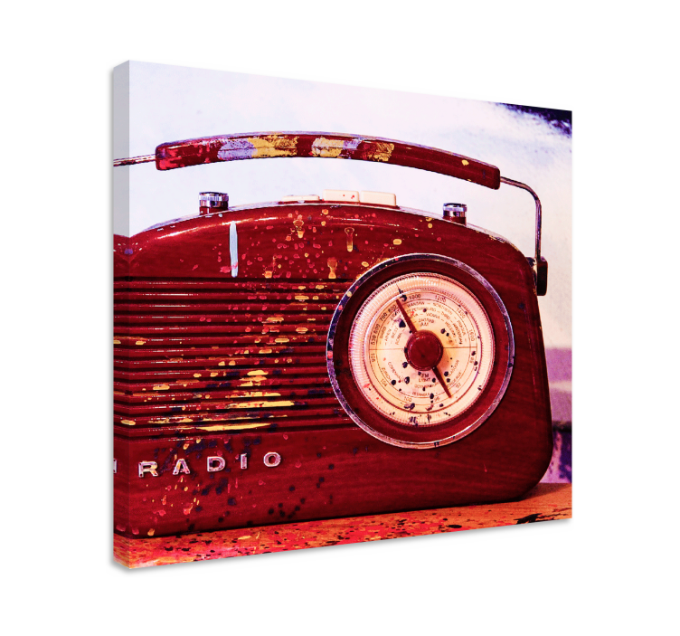 Wandbilder Vintage Rotes vintage-radio - TenStickers